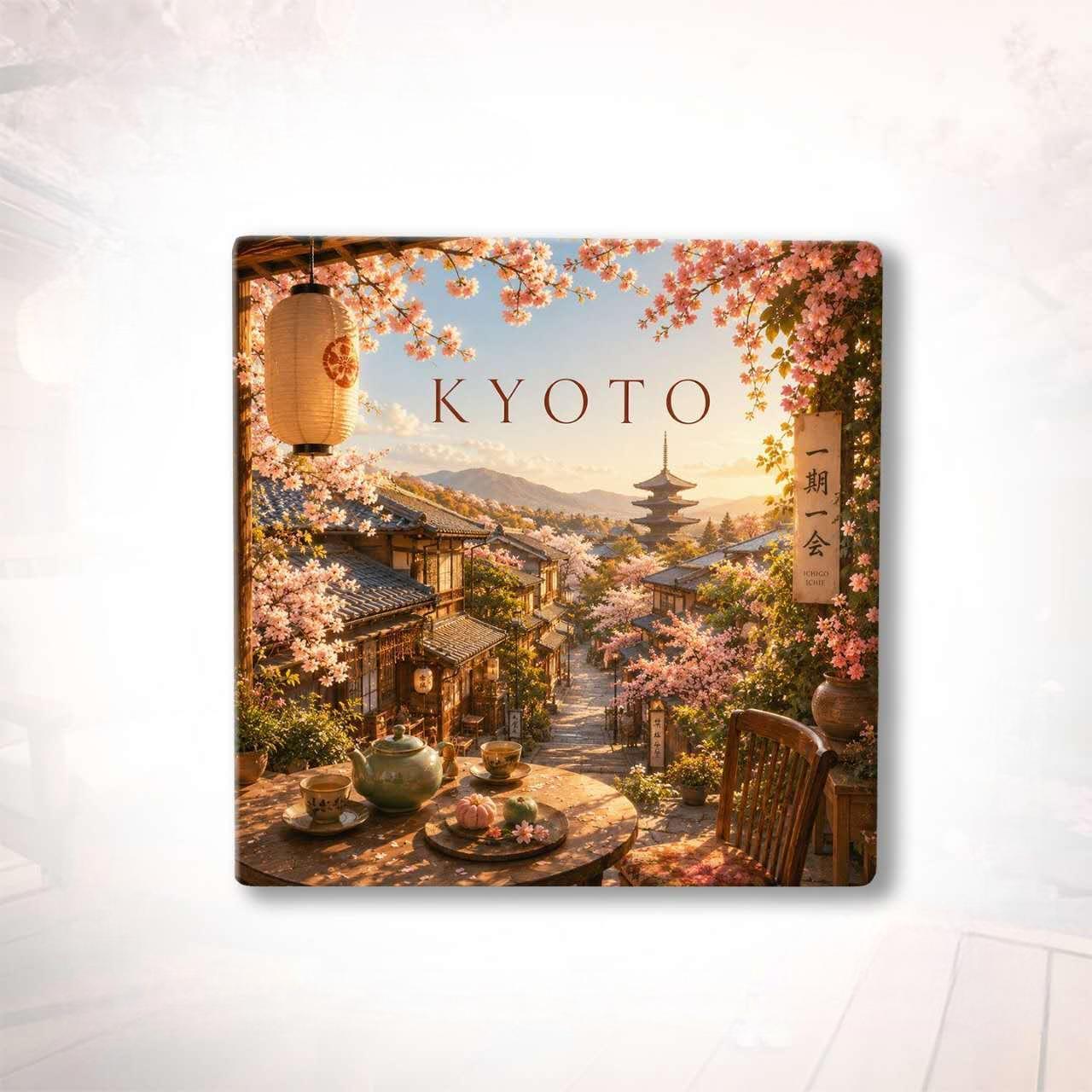 Japan Sakura &amp; Heritage Fridge Magnet Collection™ (Set of 5) Kyoto • Mount Fuji • Tokyo Waves • Sakura Bridge • Japanese Heritage