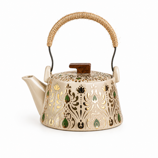 Red Rock Tea Kettle™ | Heritage Ceramic Tea Kettle with Wrapped Handle & Luxury Gift Box