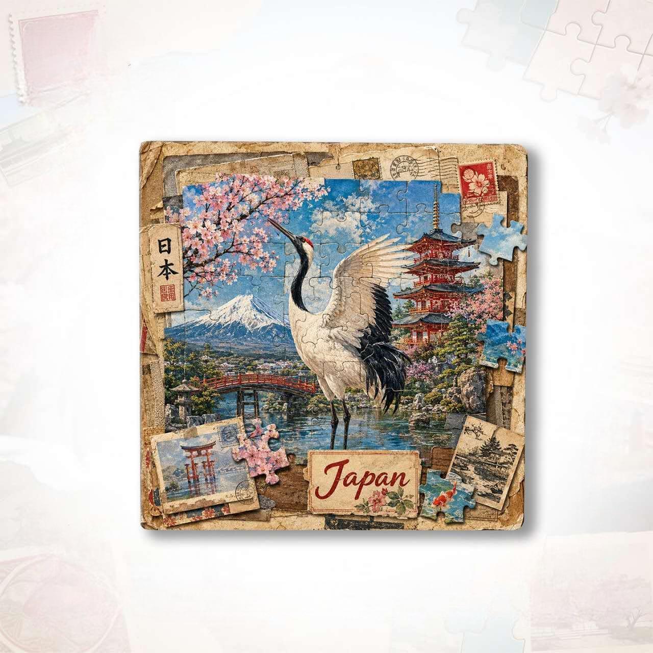 Japan Sakura &amp; Heritage Fridge Magnet Collection™ (Set of 5) Kyoto • Mount Fuji • Tokyo Waves • Sakura Bridge • Japanese Heritage