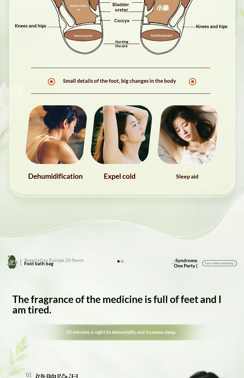 Traditional Chinese Herbal Foot Soak Pack – Oriental Wellness Foot Bath for Sleep, Detox & Relaxation | Mugwort Ginger Spa Soak for Home Self-Care