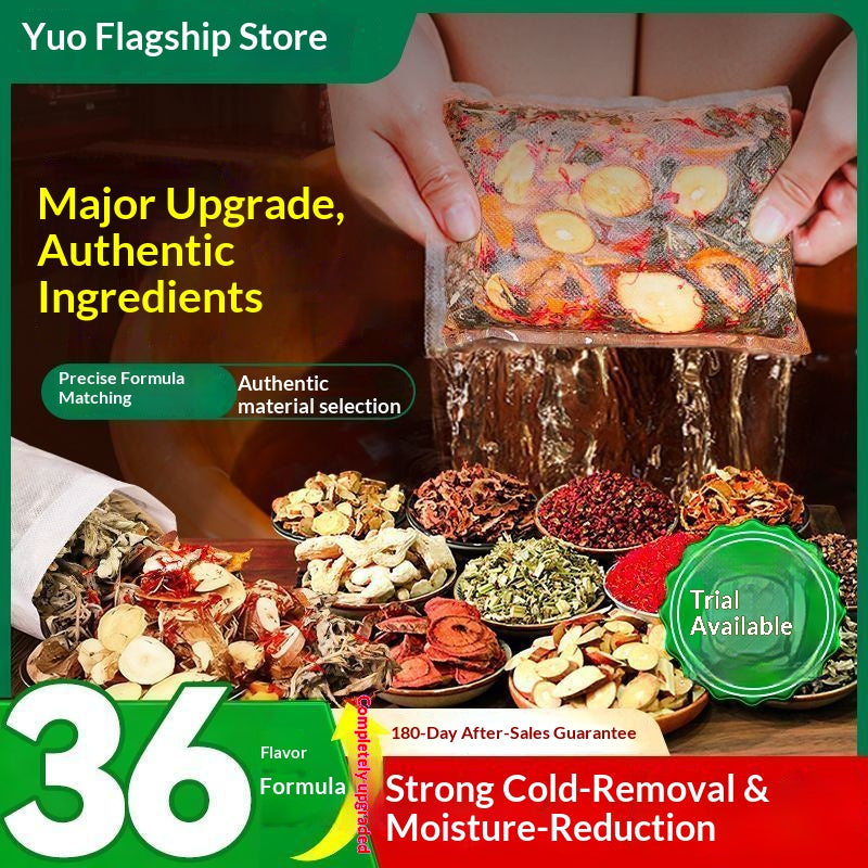36-Herb Traditional Chinese Foot Soak Bags – Oriental Herbal Foot Bath for Sleep, Warmth & Damp Relief | Luxury Home Spa Wellness Ritual