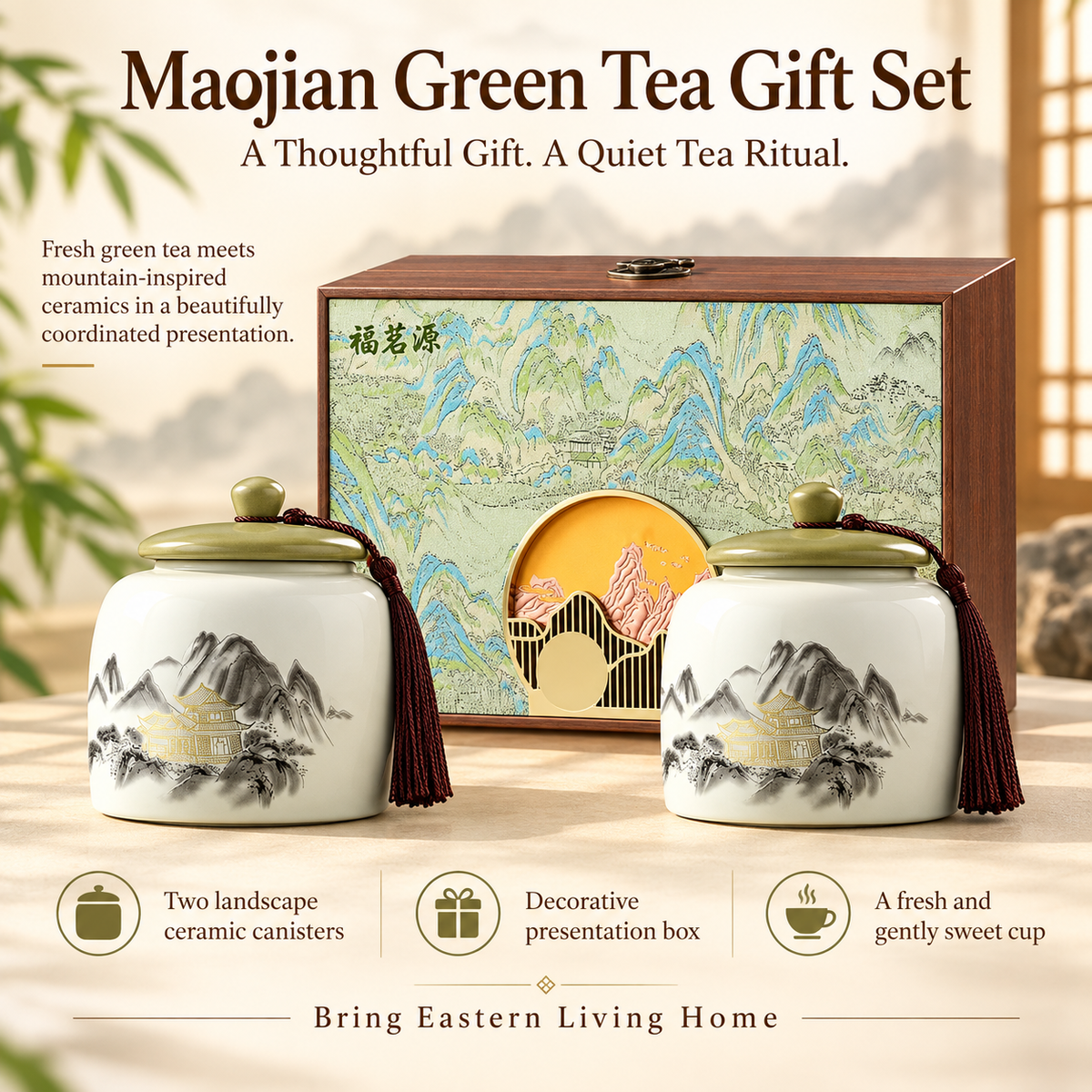 Premium First Flush Pre-Qingming Xinyang Maojian Green Tea Gift Set™ – 150g