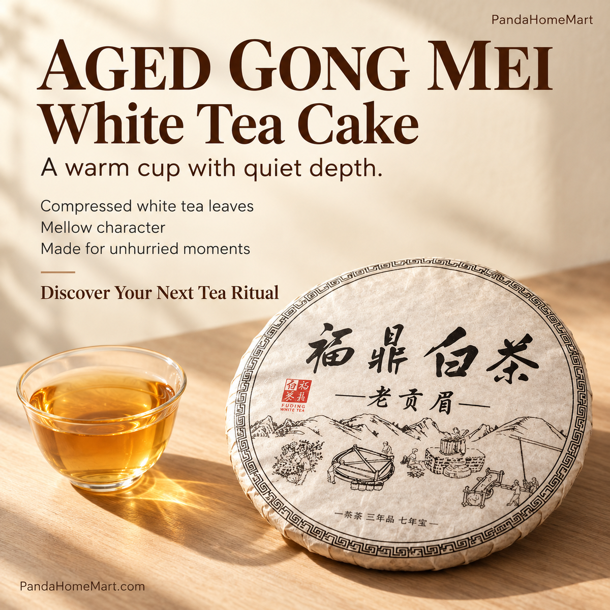 2013 Aged Gong Mei White Tea Cake – Fuding White Tea 357 g