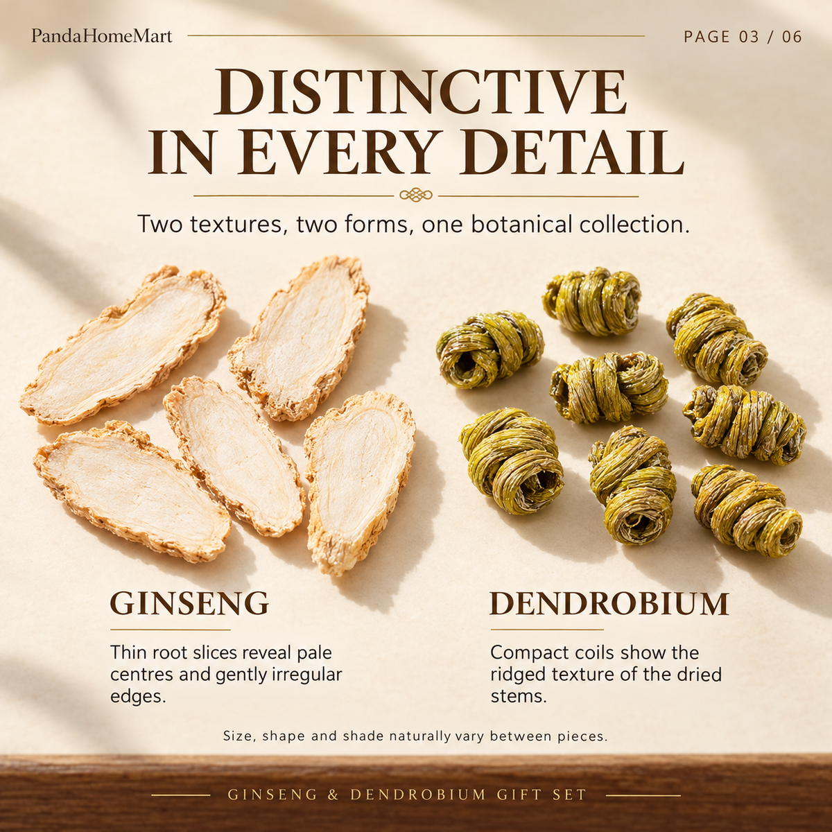 American ginseng Panax quinquefolius slices
