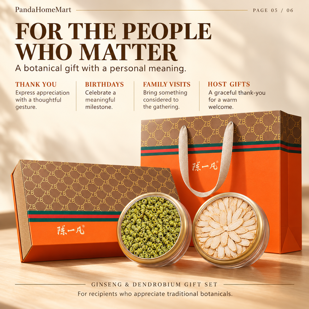 Traditional Chinese botanical gift set