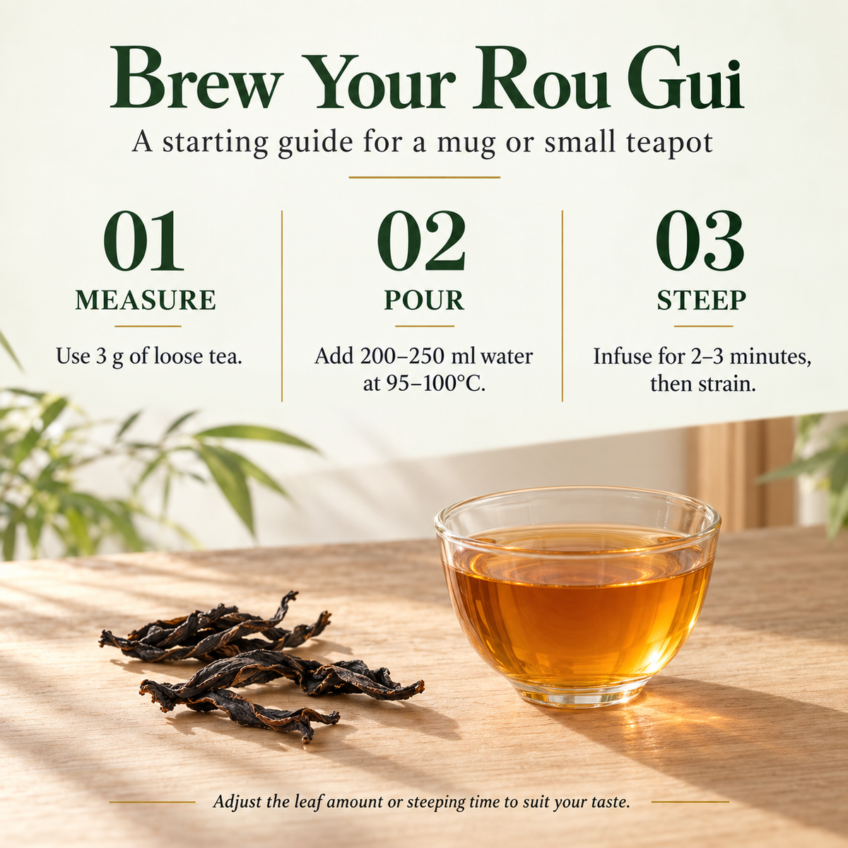 Rou Gui Wuyi Rock Oolong Tea – Chinese Loose Leaf Tea 50 g