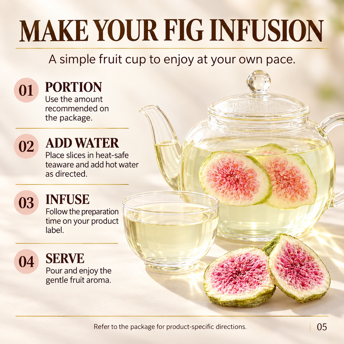Freeze-Dried Fig Slices for Fruit Infusions and Tea Pairings