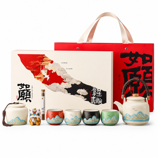 Mountain Serenity Chinese Tea Set™ – Complete Ceramic Gongfu Tea Gift Collection