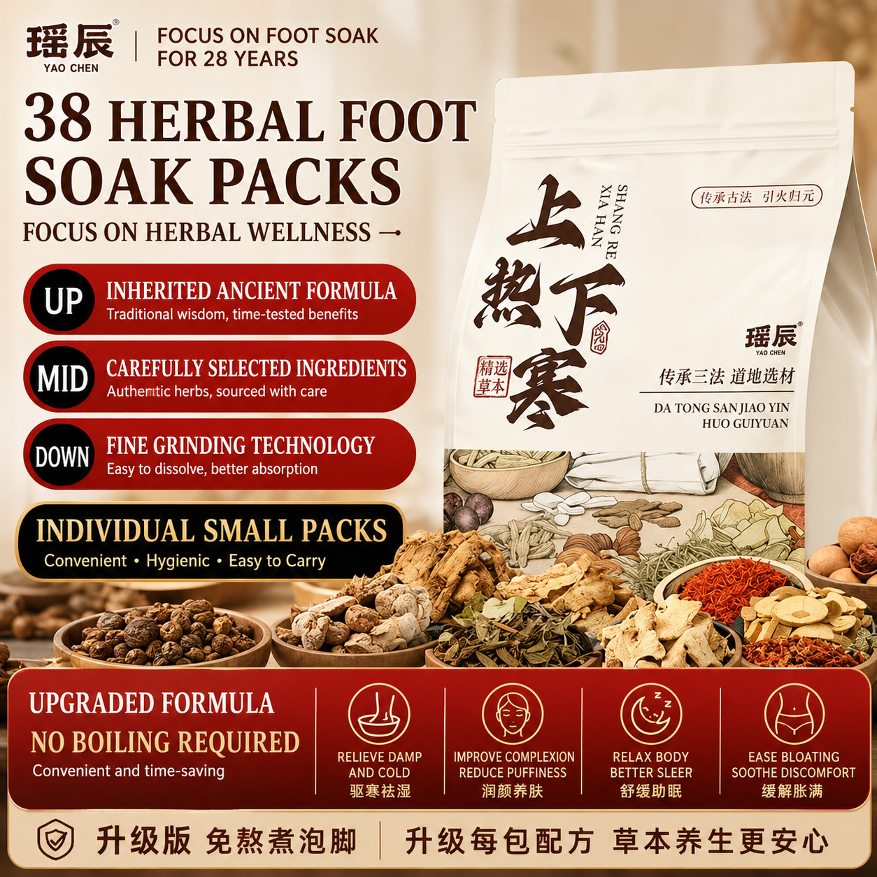 Panda 38-Herb Wellness Foot Soak™ | Traditional Chinese Herbal Foot Bath Ritual