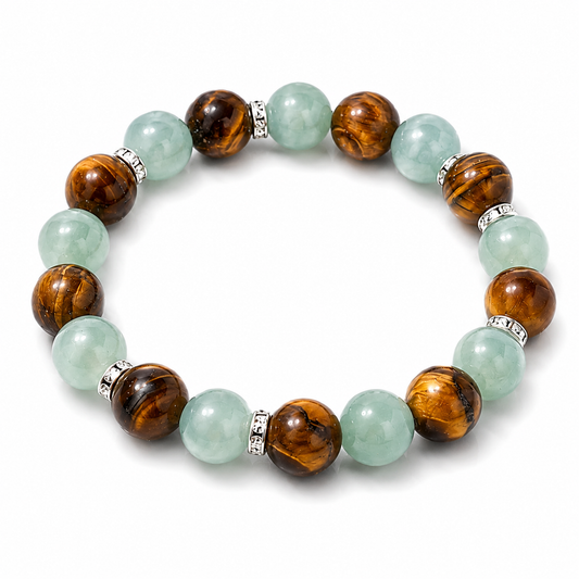 Wealth Attraction Crystal Bracelet™ | Tiger Eye & Green Aventurine