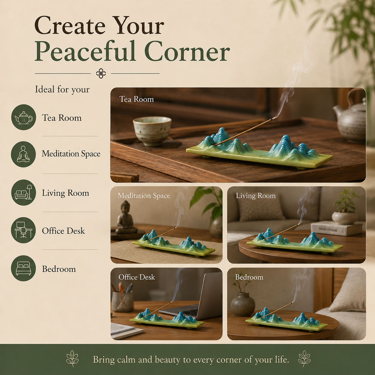 A Thousand Miles of Rivers and Mountains™ Incense Holder Set