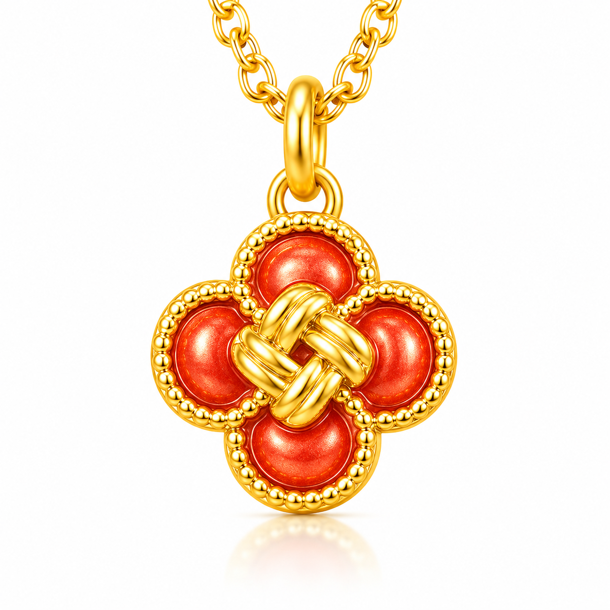 999 Pure Gold Auspicious Ruyi Knot Charm™ | Harmony, Good Wishes & Endless Blessings