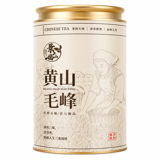 First-Pick Pre-Qingming Huangshan Maofeng Green Tea 75 g early spring Chinese loose-leaf tea tin