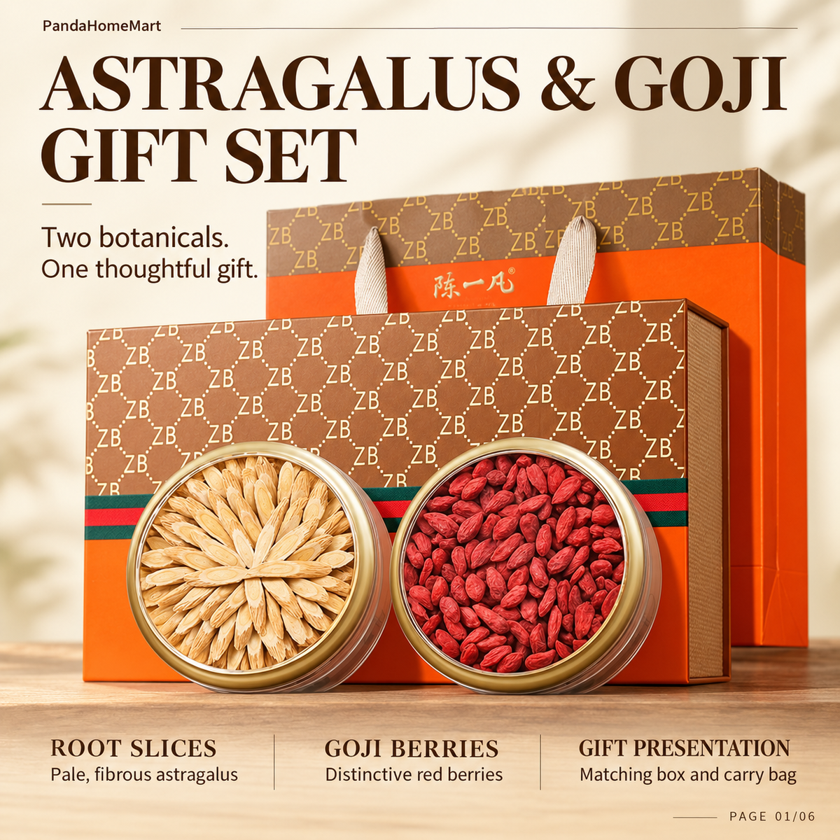 Astragalus & Goji Berry Gift Set – 140 g