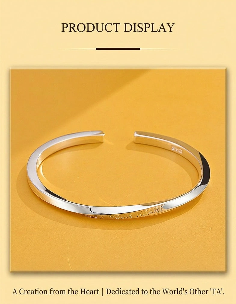 Follow Your Heart™ 999 Fine Silver Open Cuff Bracelet