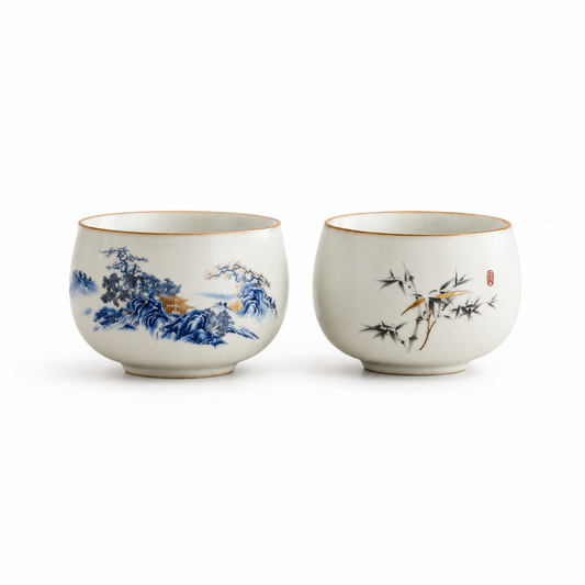 Mountain &amp; Bamboo Porcelain Tea Cup Collection™