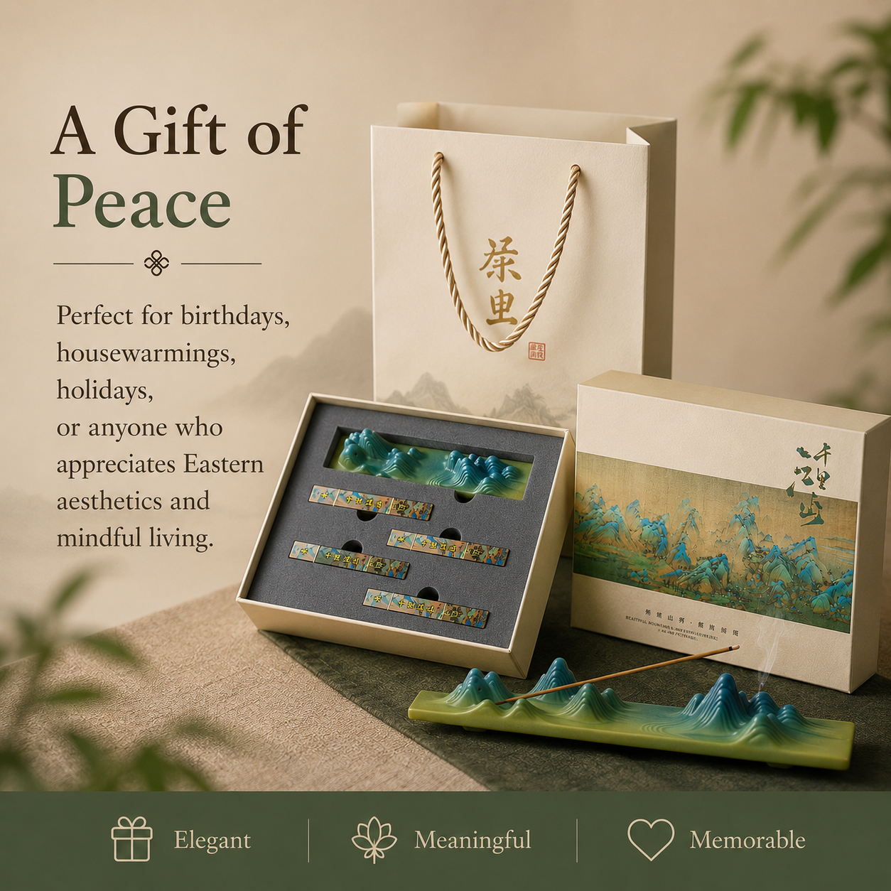 A Thousand Miles of Rivers and Mountains™ Incense Holder Set
