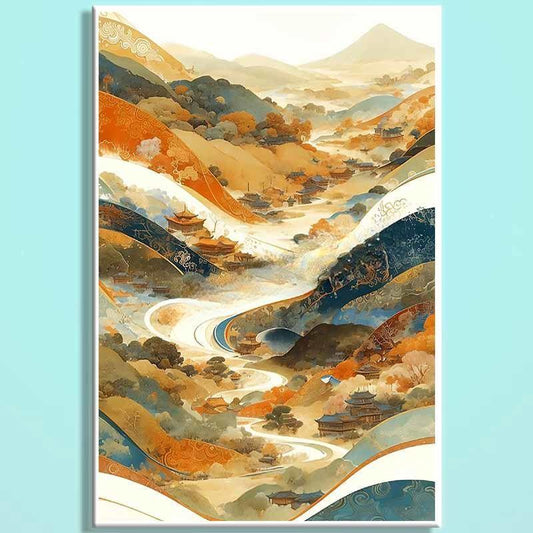 Dunhuang Ancient Charm Wooden Jigsaw Puzzle – Chinese Fantasy Desert Landscape Puzzle, Oriental Healing Art Puzzle, Relaxing Mindfulness Home Decor Gift DHGY009