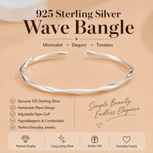 Eternal Twist™ Bangle | Quiet Luxury Silver Bracelet for Women