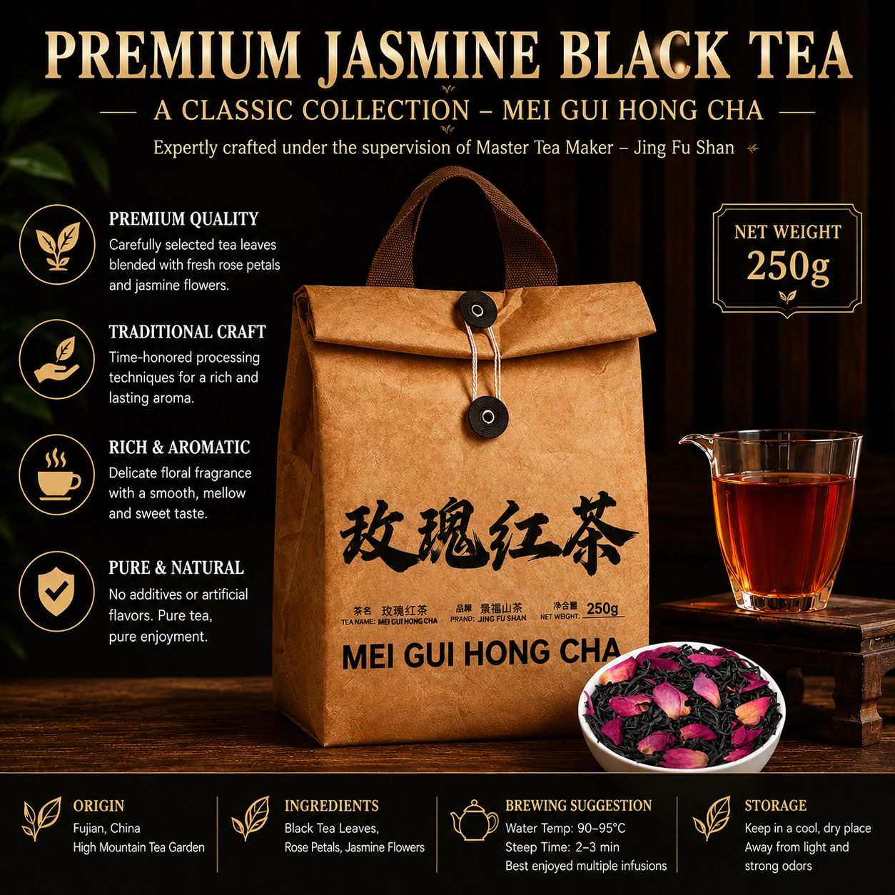 Premium Rose Black Tea – Oriental Healing Collection