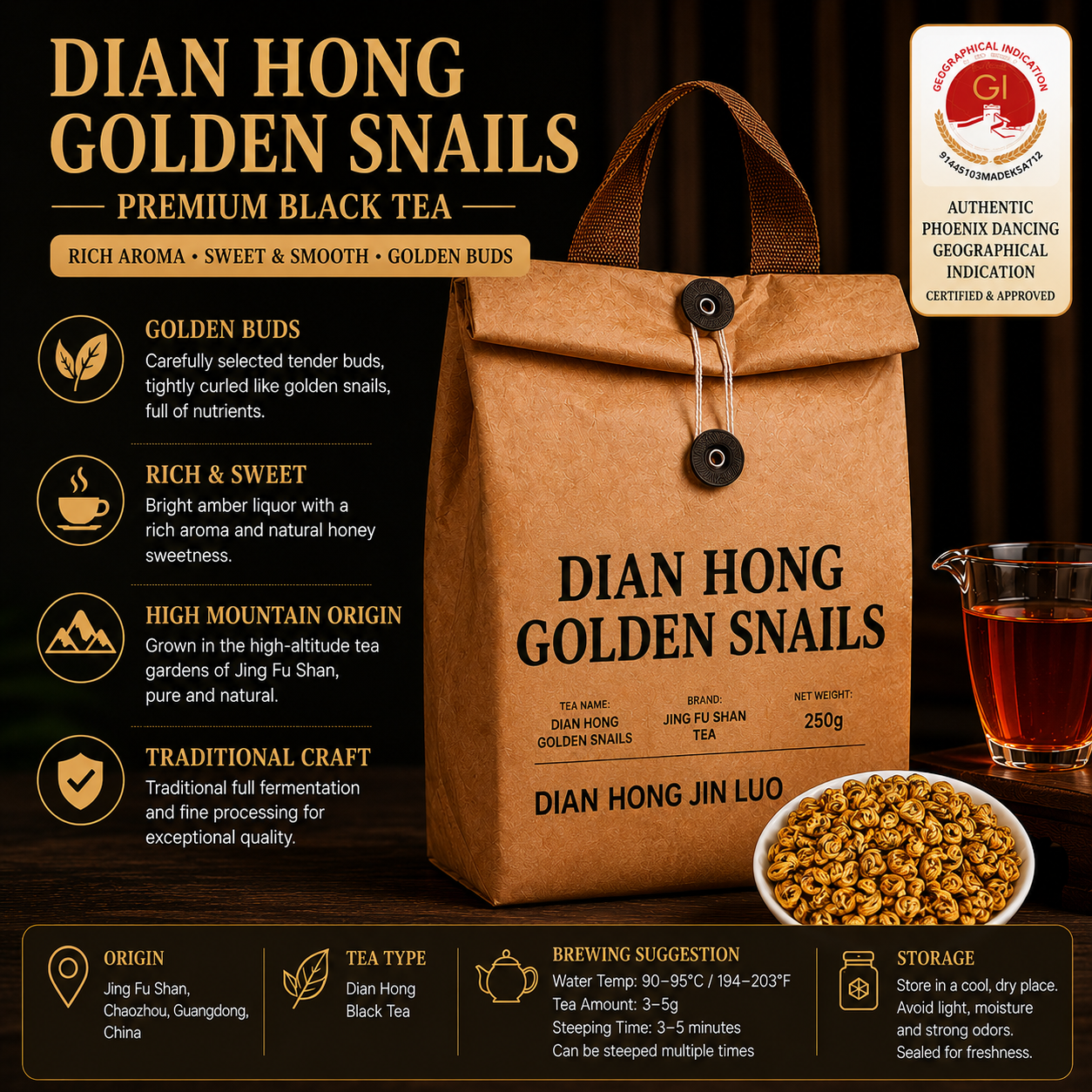 Dian Hong Golden Snails – Oriental Healing Collection