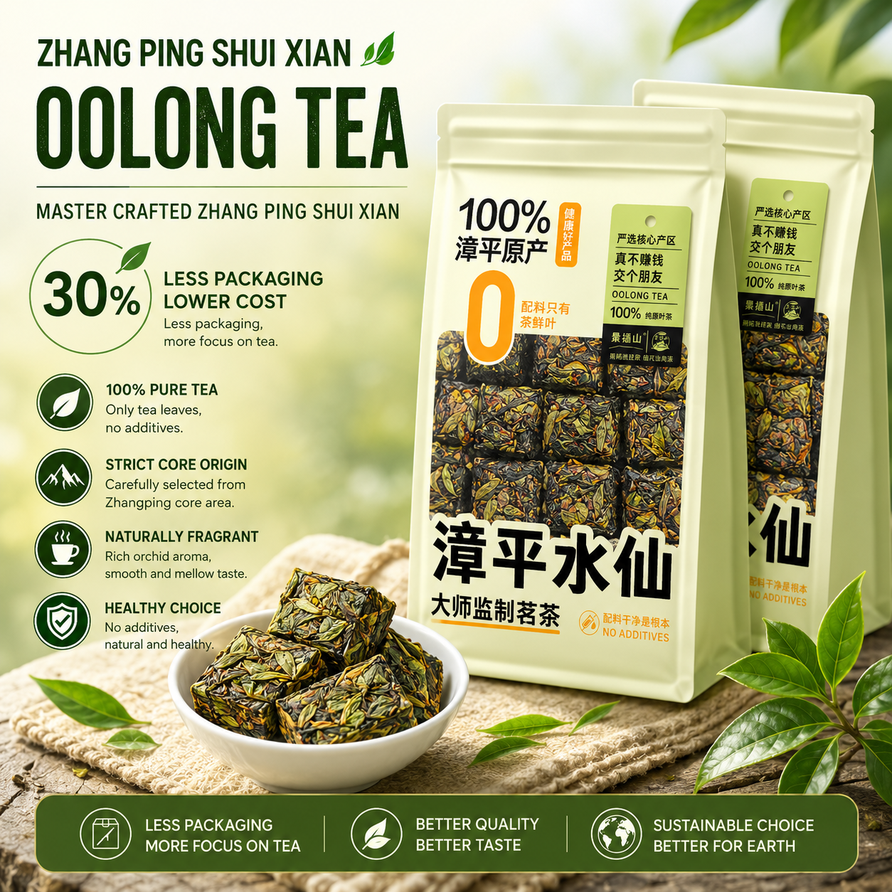 Zhangping Shui Xian Oolong Tea™ | Premium Fujian Oolong Tea | PandaHomeMart