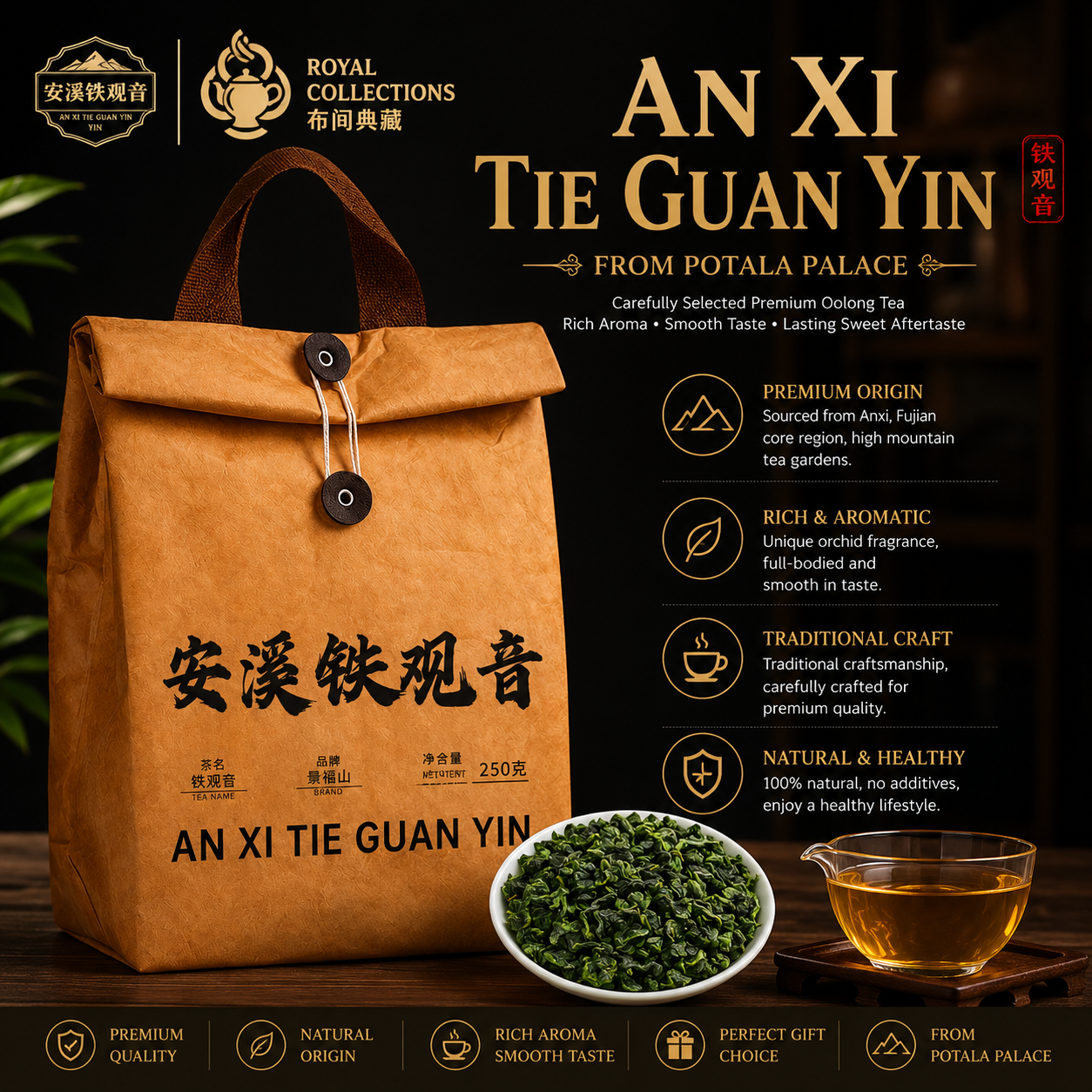 An Xi Tie Guan Yin Tea – Premium Chinese Oolong Tea for Relaxation, Wellness & Traditional Tea Ceremony Rituals