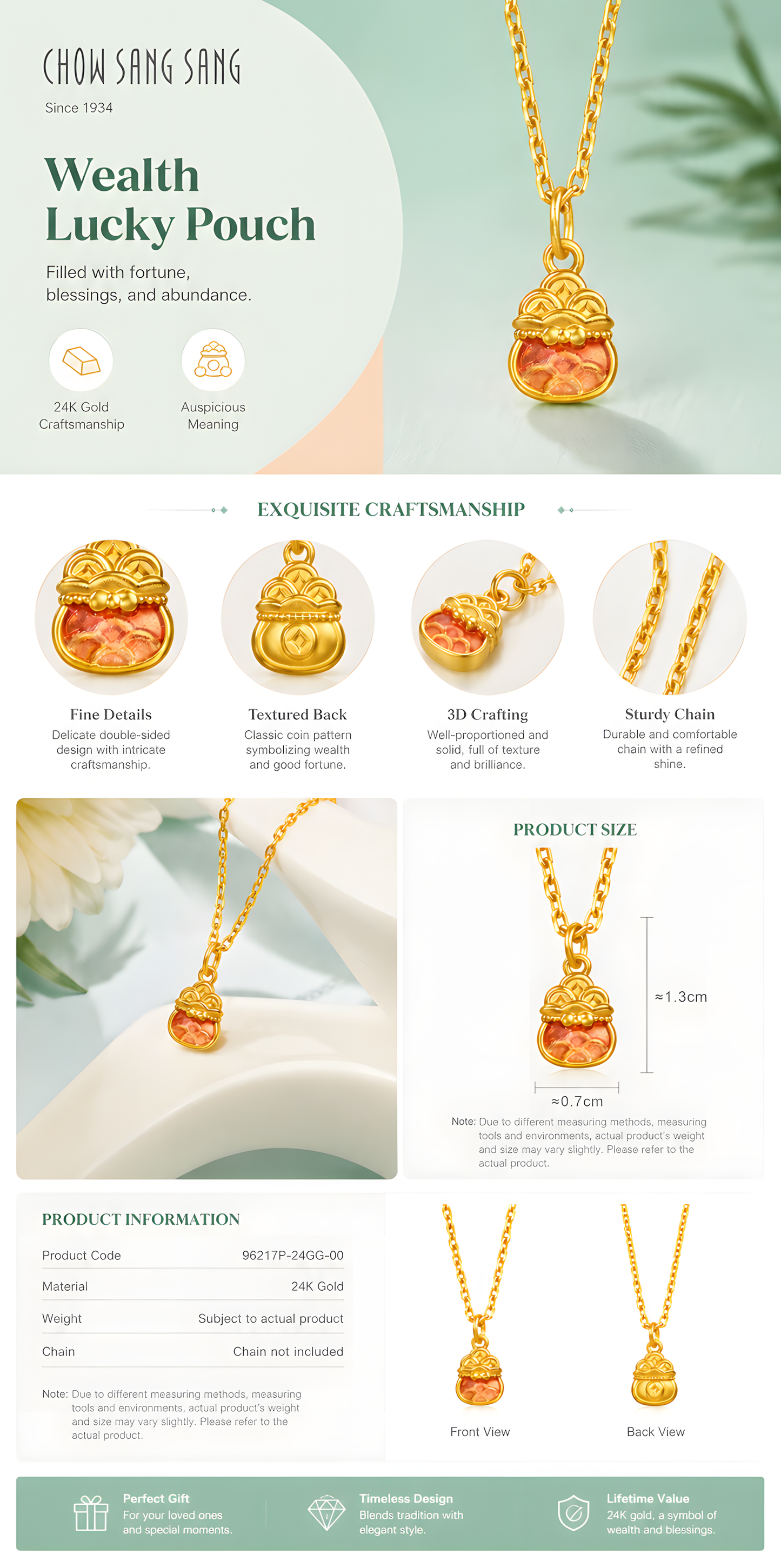 999 Pure Gold Treasure Pouch Charm™ | Abundance, Gratitude & Prosperity
