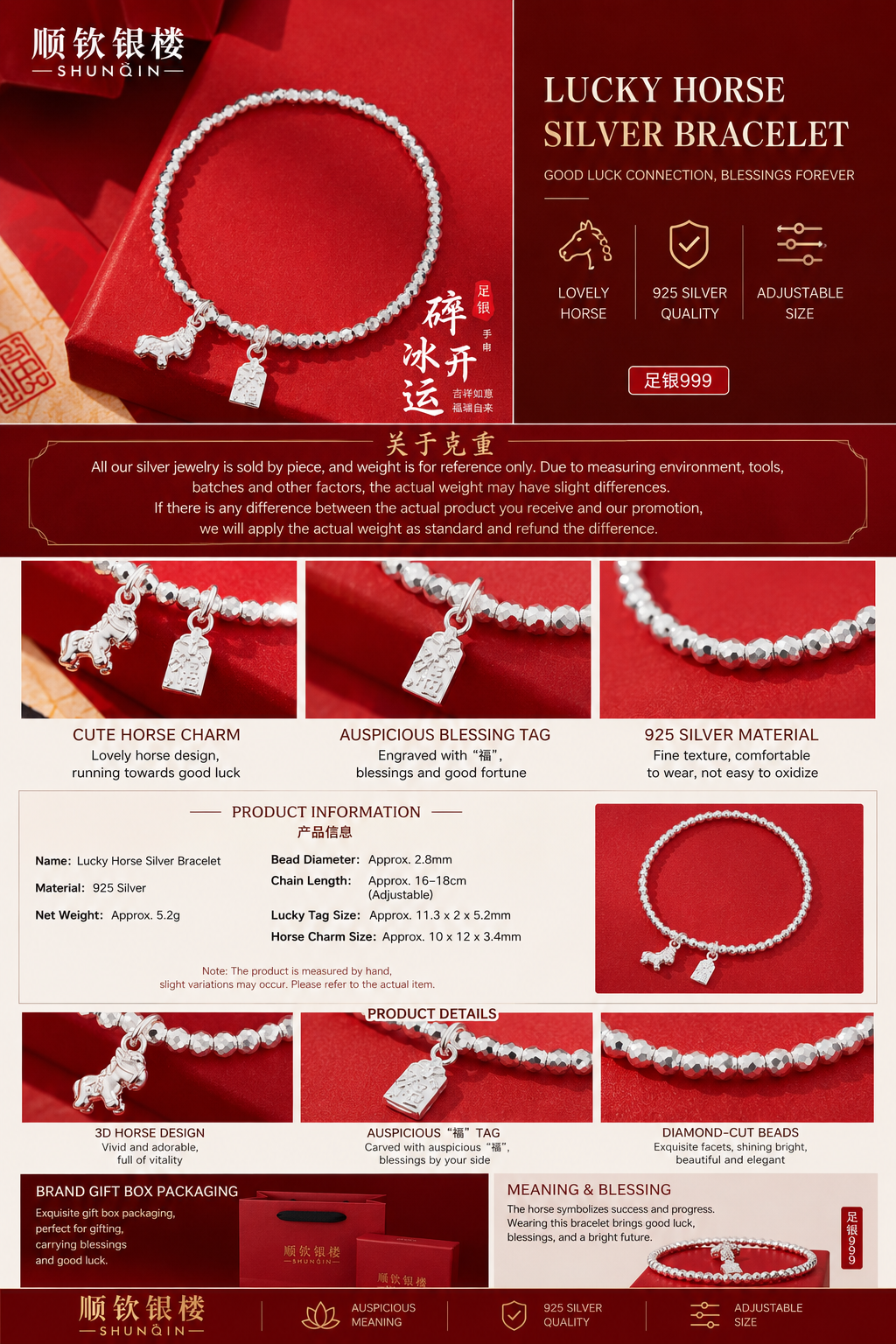 Golden Gallop™ Horse Bracelet | Meaningful Horse Jewelry for Confidence & Growth