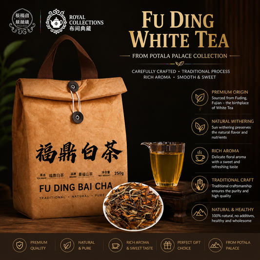 Fu Ding Bai Cha – Premium Fujian Chinese White Tea for Wellness, Relaxation & Traditional Tea Ceremony Rituals