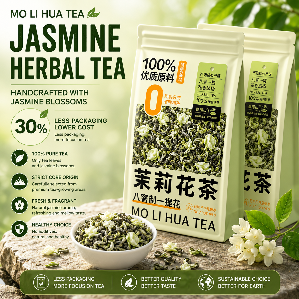 Mo Li Hua Tea™ | Premium Jasmine Tea | PandaHomeMart