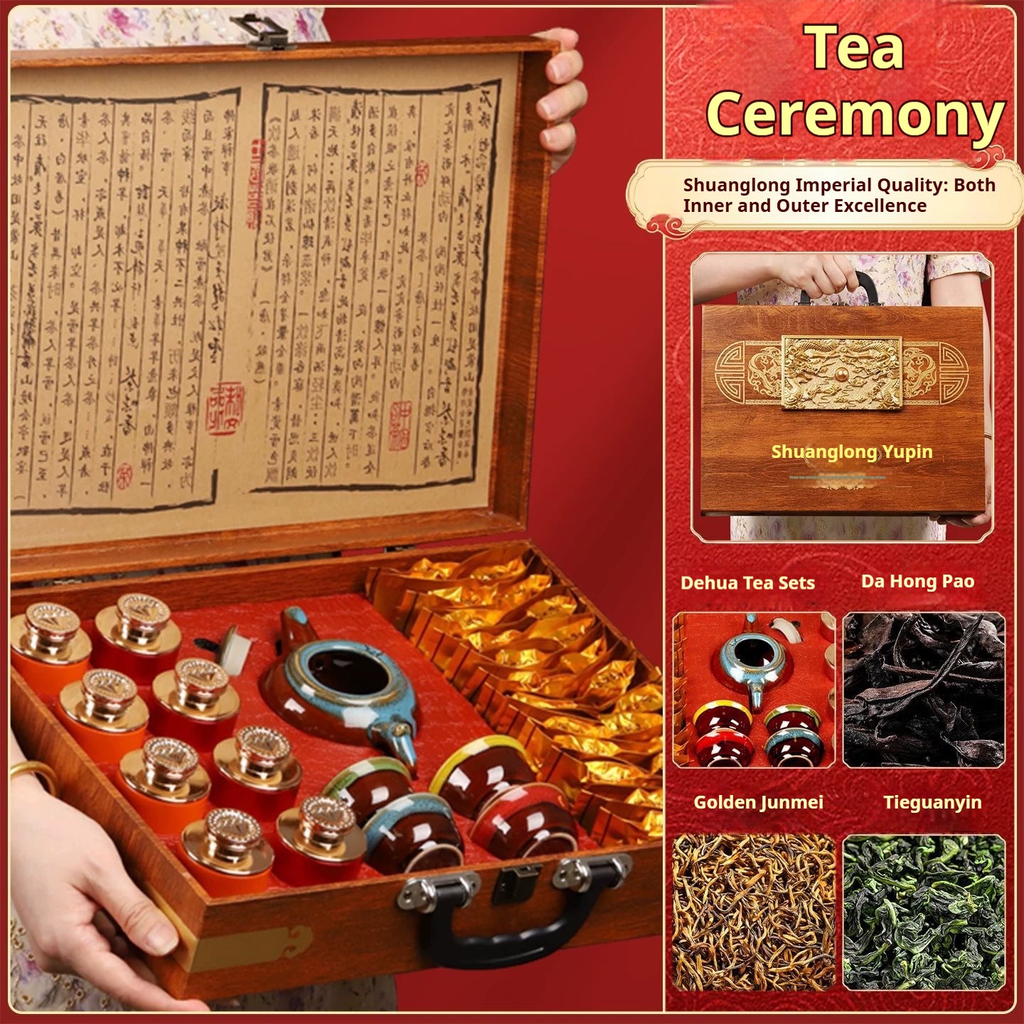 Double Dragon Imperial Gift Set – 3 Premium Chinese Teas + High-End Teaware | What makes this luxury tea gift so special