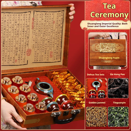 Double Dragon Imperial Gift Set – 3 Premium Chinese Teas + High-End Teaware | What makes this luxury tea gift so special