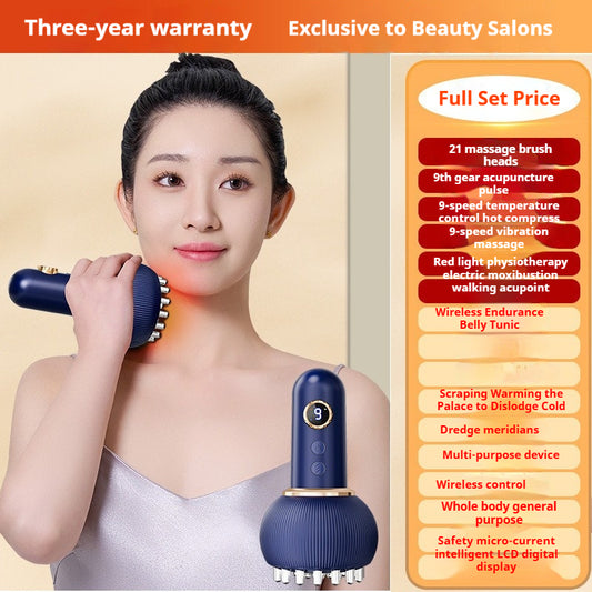 Kangjia Flagship LCD Digital Heated Steel Ball Massager - Electric Meridian Brush with Smart Display (Copy)
